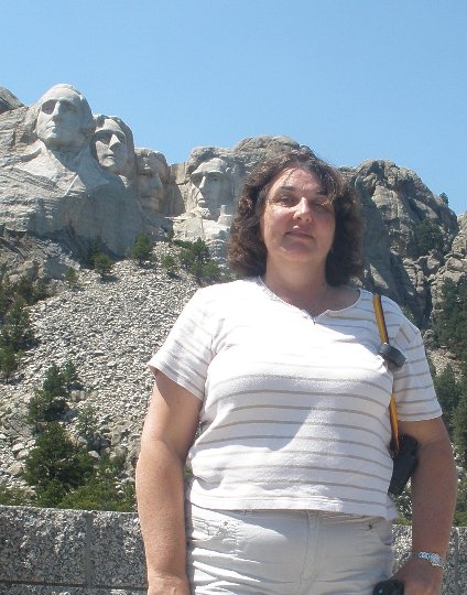 Trip (234).JPG - Sharon joins the heads of our four Presidents at Mount Rushmore National Memorial